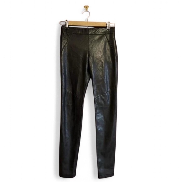 Free People Pants - Free People Never Let Go Leggings Sz 24 Faux Leather Black High Rise Stretch